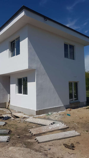 Construction of a 155 sqm House Applying Textured Decorative Plaster thumbnail
