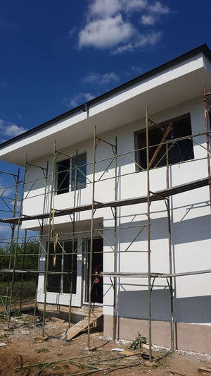 Construction of a 155 sqm House Applying Textured Decorative Plaster thumbnail