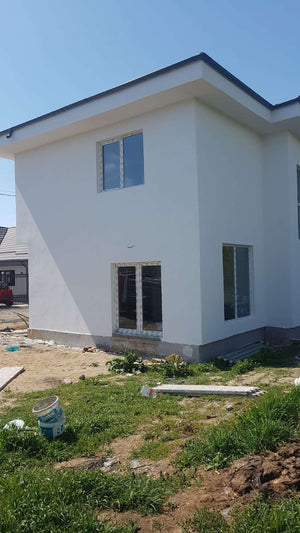Construction of a 155 sqm House Applying Textured Decorative Plaster thumbnail