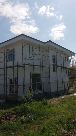 Construction of a 155 sqm House Applying Textured Decorative Plaster thumbnail