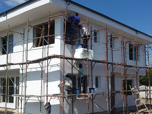 Construction of a 155 sqm House Applying Textured Decorative Plaster thumbnail
