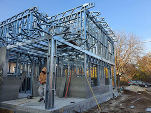 Construction of a Metal House Exterior Cladding with Fiber Cement and Basalt Wool Insulation thumbnail