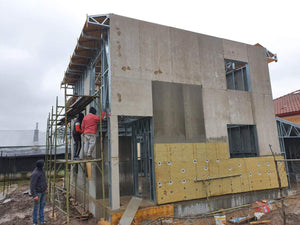 Construction of a Metal House Exterior Cladding with Fiber Cement and Basalt Wool Insulation thumbnail