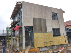 Construction of a Metal House Exterior Cladding with Fiber Cement and Basalt Wool Insulation thumbnail