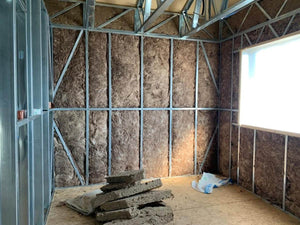 Construction of a Metal House Insulation of Interior Walls with Basalt Wool thumbnail