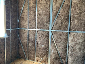 Construction of a Metal House Insulation of Interior Walls with Basalt Wool thumbnail