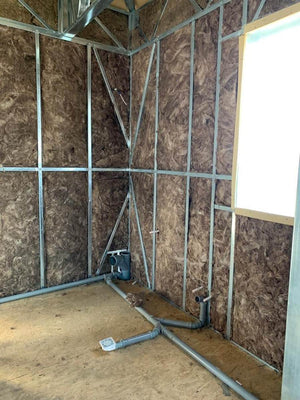 Construction of a Metal House Insulation of Interior Walls with Basalt Wool thumbnail