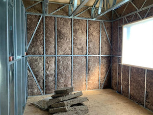 Construction of a Metal House Insulation of Interior Walls with Basalt Wool thumbnail