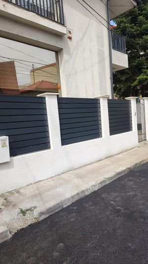 Construction of a Fence with Concrete Posts and Modern Profile Metal Panels thumbnail