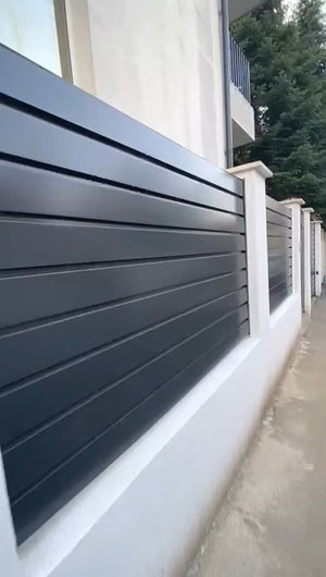 Construction of a Fence with Concrete Posts and Modern Profile Metal Panels thumbnail