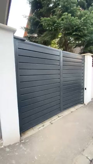 Construction of a Fence with Concrete Posts and Modern Profile Metal Panels thumbnail