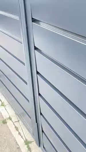Construction of a Fence with Concrete Posts and Modern Profile Metal Panels thumbnail
