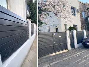Construction of a Fence with Concrete Posts and Modern Profile Metal Panels thumbnail