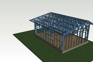 Cutting and Preassembly of a Single-Story 53 sqm Metal Structure House in the Factory thumbnail
