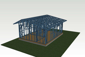 Cutting and Preassembly of a Single-Story 53 sqm Metal Structure House in the Factory thumbnail
