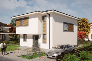 Double Storey Steel frame house with 4 rooms 176-109 - facades image 3 thumbnail