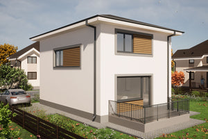Double Storey Steel frame house with 4 rooms 176-109 - facades image 5 thumbnail