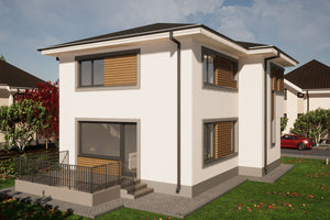 Double Storey Steel frame house with 4 rooms 176-109 - facades image 6 thumbnail