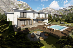Double Story Steel Frame House With 4 Bedrooms Model 474-059 - house design image 3 thumbnail