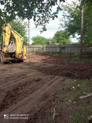 Courtyard Leveling with Forest Earth Fill and Lawn Planting thumbnail