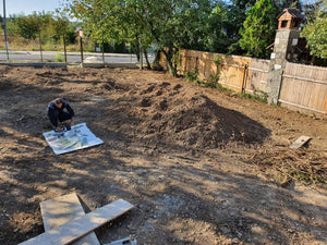 Courtyard Leveling with Forest Earth Fill and Lawn Planting thumbnail