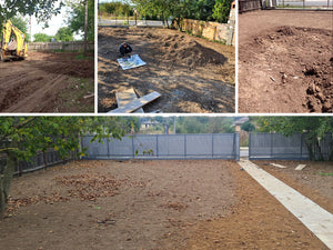 Courtyard Leveling with Forest Earth Fill and Lawn Planting thumbnail