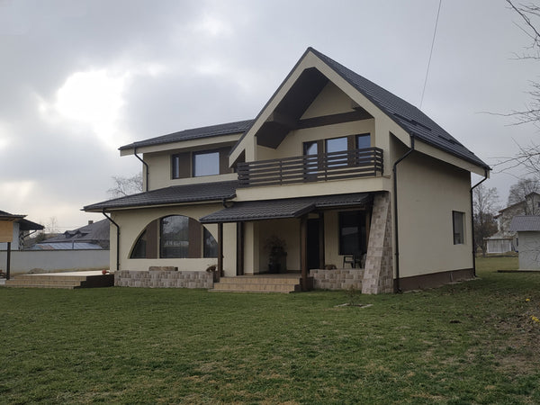 Fatada principala constructie finalizata proiect casa cu etaj Ilfov