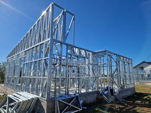 Completion of Metal Frame for Two Single-Story Houses in Berceni thumbnail