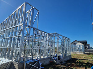 Completion of Metal Frame for Two Single-Story Houses in Berceni thumbnail