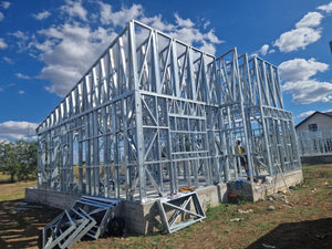 Completion of Metal Frame for Two Single-Story Houses in Berceni thumbnail