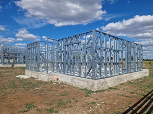 Completion of Metal Frame for Two Single-Story Houses in Berceni thumbnail