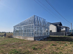 Completion of Metal Frame for Two Single-Story Houses in Berceni thumbnail