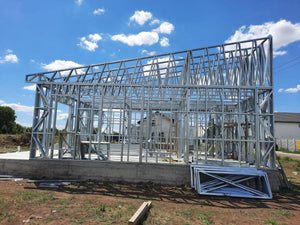 Completion of Metal Frame for Two Single-Story Houses in Berceni thumbnail