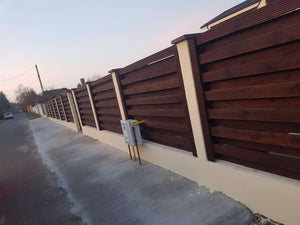 Construction of a Street Concrete and Wood Fence GA04 thumbnail