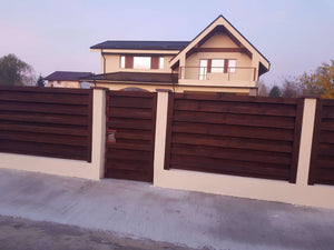 Construction of a Street Concrete and Wood Fence GA04 thumbnail
