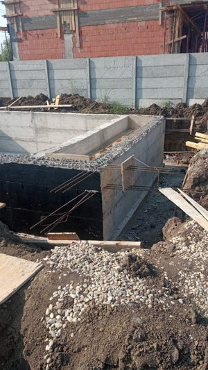 Foundation Waterproofing and Pouring of Ground Level Slab for Villa on Metal Structure thumbnail