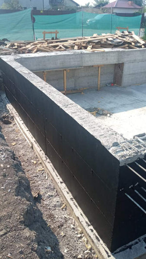 Foundation Waterproofing and Pouring of Ground Level Slab for Villa on Metal Structure thumbnail