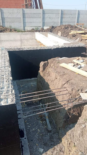 Foundation Waterproofing and Pouring of Ground Level Slab for Villa on Metal Structure thumbnail