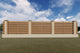 Basket Weave Wood House Fence With Concrete Base GA04 Raw - fence model picture 2