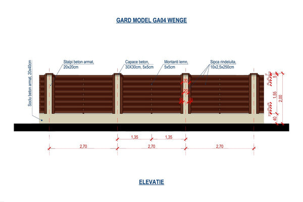 Basket Weave Wood House Fence With Concrete Base GA04 Wenge - fence plan