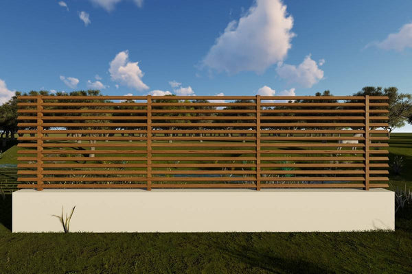Square Steel House Fence With Concrete Foundation GA06 - fence model image 2