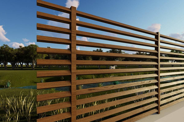 Square Steel House Fence With Concrete Foundation GA06 - fence model image 3