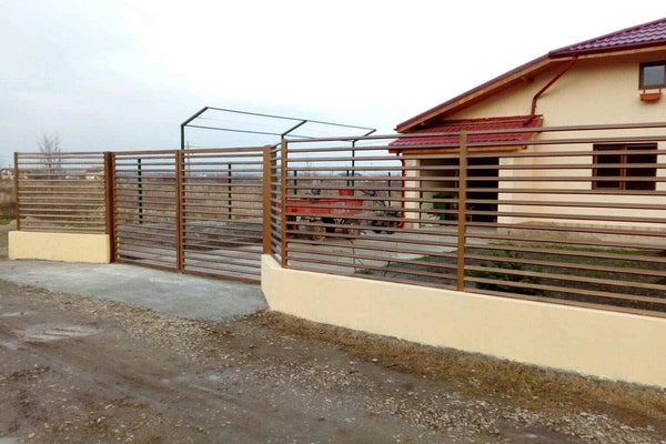 Square Steel House Fence With Concrete Foundation GA06 - fence model image 4