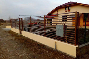 Square Steel House Fence With Concrete Foundation GA06 - fence model image 5 thumbnail