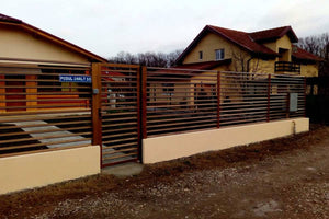 Square Steel House Fence With Concrete Foundation GA06 - fence model image 6 thumbnail