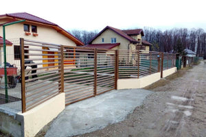 Square Steel House Fence With Concrete Foundation GA06 - fence model image 7 thumbnail
