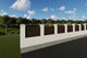 Concrete House Fence With Planed Wood Panels Model GA07 - fence model image 4