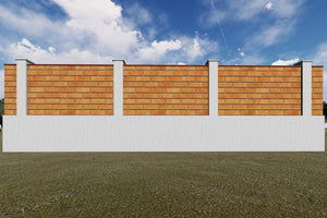 Concrete House Fence With Brick Masonry Panels Model GA08 - fence model picture 2 thumbnail