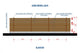 Wooden House Fence With Rectangular Steel Poles GA10 - fence plan