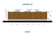 Horizontal Wood House Fence With Wooden Posts Model GA12 - fence model plan